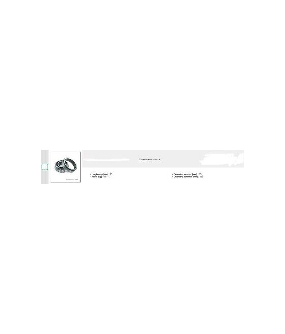 CUSCINETTO RUOTA ( 74,85X115X25,20 ) FIAT/OM/IVECO EUROCARGO