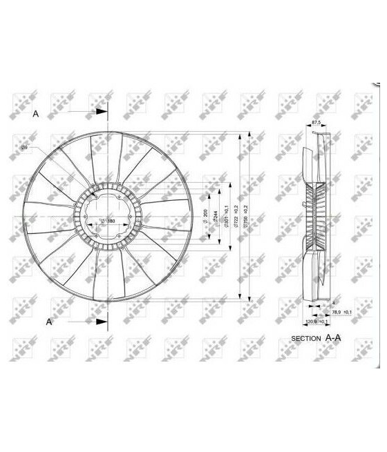 A0032050106 VENTOLA RAFFREDDAMENTO RADIATORE MOTORE MERCEDES 541-542-941-942