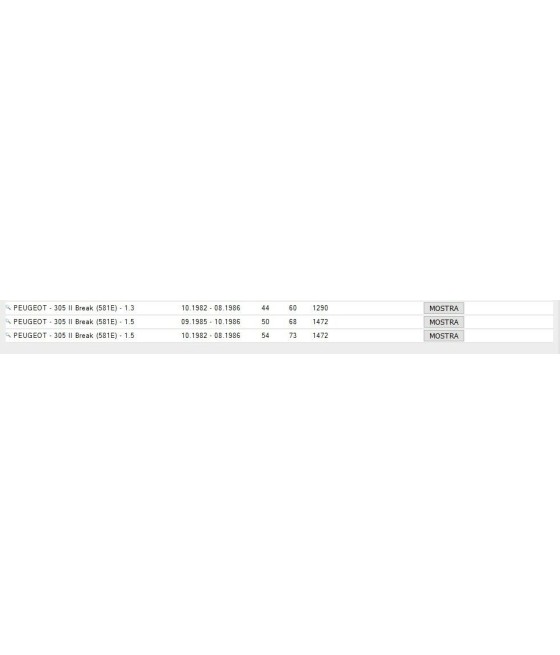 POMPA ACQUA PEUGEOT 204 1.1 1.2 D 1.3 D 304 1.1 1.3 1.4D 305 1.3 1.5 1.5D GGT