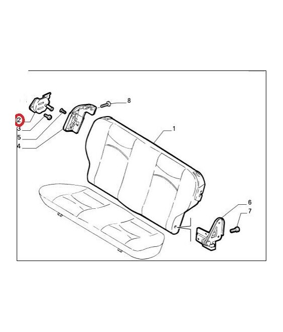 46733271 SCONTRO DESTRO REGOLAZIONE SEDILE POSTERIORE LANCIA YPSILON 95--00