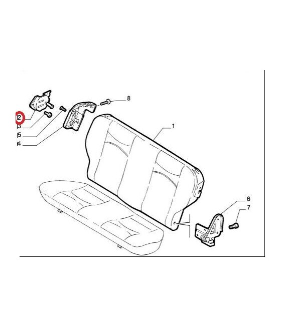 46733272 SCONTRO SINISTRO REGOLAZIONE SEDILE POSTERIORE LANCIA YPSILON 95--00