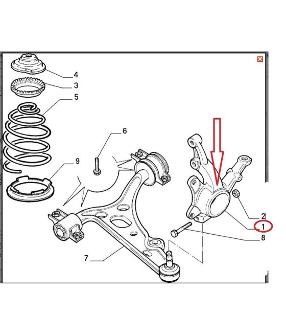 46468136 MONTANTE FUSELLO ANTERIORE DX FIAT BRAVA BRAVO MAREA DEDRA DELTA FL/94