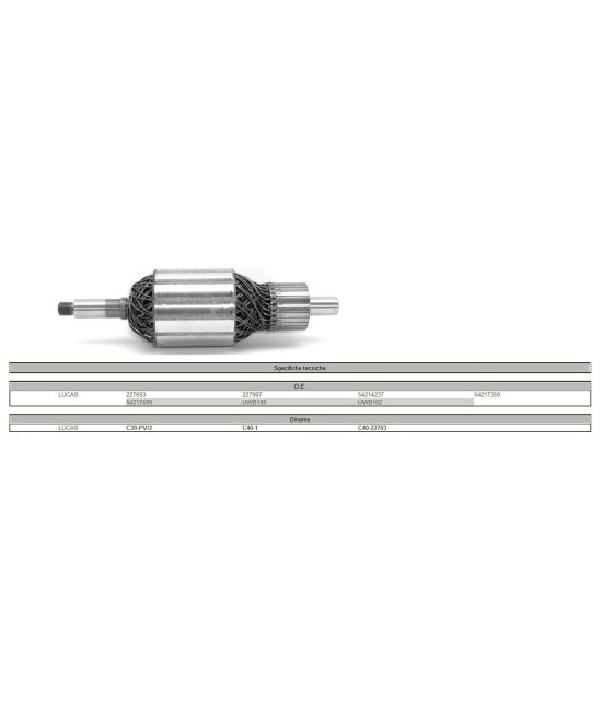 54217499 INDOTTO DINAMO 12V GIULIETTA AUSTIN INNOCENTI MINI FORD MORRIS LUCAS