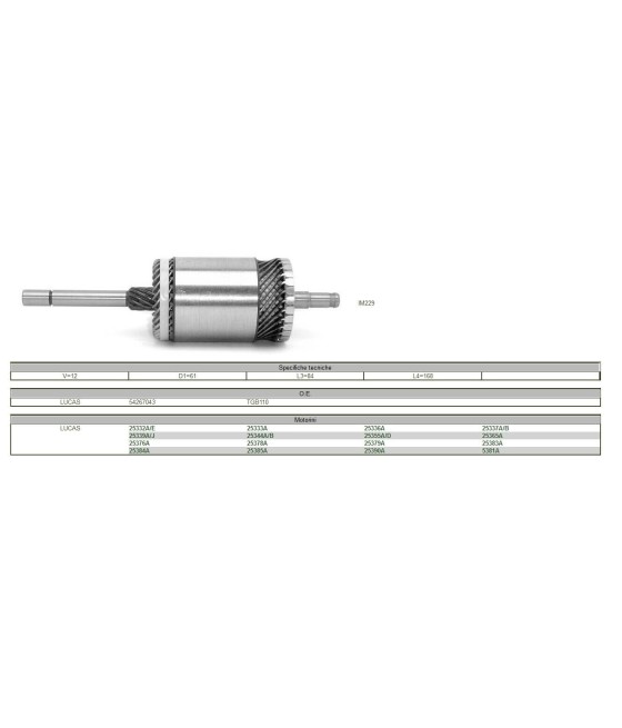 30.0447GS TGB110 INDOTTO MOTORINO AVVIAMENTO 12V FIAT 127 DS UNO DS LUCAS