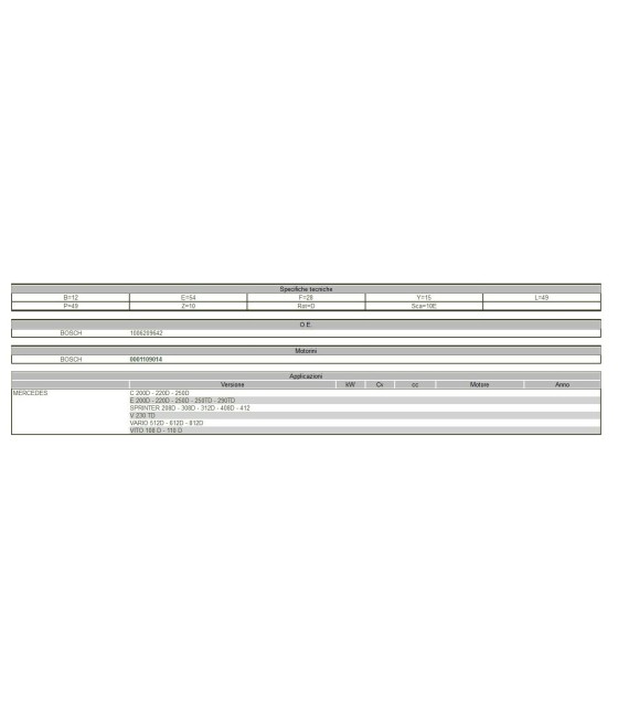 PIGNONE MOTORINO AVVIAMENTO MERCEDES C 200 220 250 D SERIE E 200 220 250 290 D/T