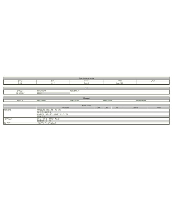 PIGNONE MOTORINO AVVIAMENTO BERLINGO BX JUMPER VISA PEUGEOT 205 305 309 405