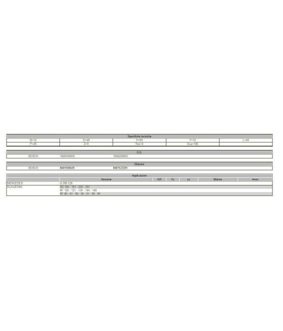 PIGNONE MOTORINO AVVIAMENTO MERCEDES G 280 CDI RUGGERINI RD 180 181 200 201 RF
