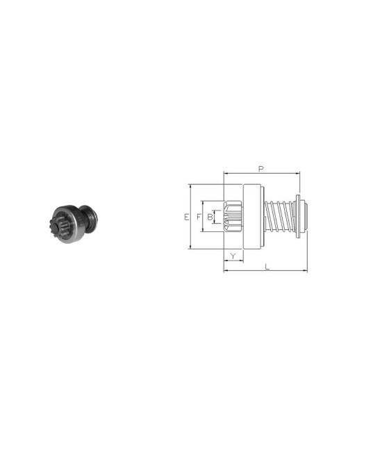 PIGNONE MOTORINO AVVIAMENTO FIAT 124 131 132 147 ARGENTA UNO LANCIA BETA TREVI