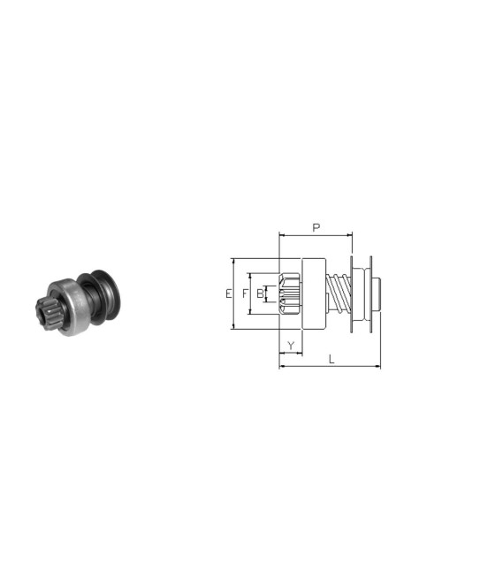 PIGNONE MOTORINO AVVIAMENTO RENAULT R6 R8 R8 GORDINI R10 TALBOT 1300 1301 VALEO