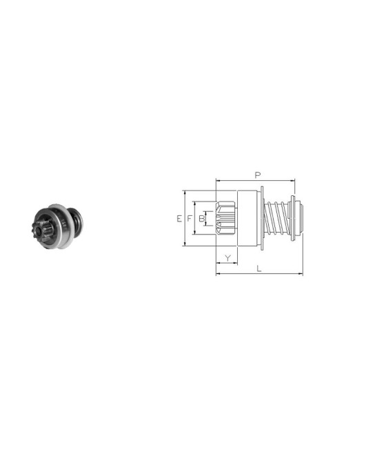 PIGNONE MOTORINO AVVIAMENTO FIAT 124 SPORT 125 LANCIA 2000 BETA FLAVIA FULVIA 