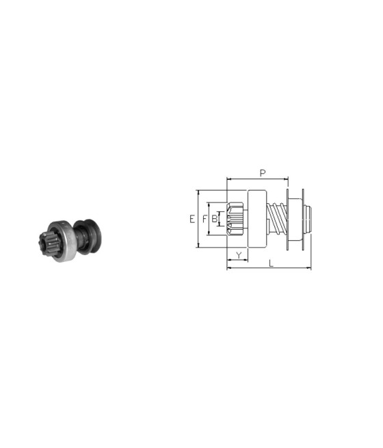 2763 4186795 PIGNONE MOTORINO AVVIAMENTO AUTOBIANCHI A112 1° SERIE 127 GHIBAUDI