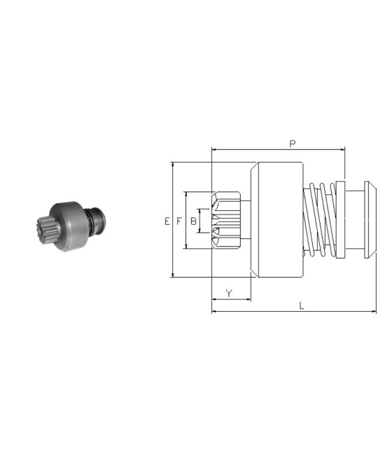 PIGNONE MOTORINO AVVIAMENTO IVECO 309 314 340 639 642 643 645 650 671 GHIBAUDI