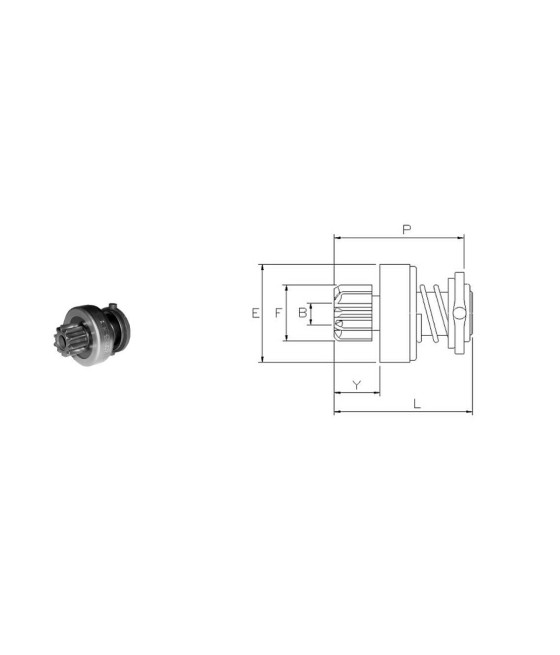 PIGNONE MOTORINO AVVIAMENTO BERLINGO BX JUMPER VISA PEUGEOT 205 305 309 405
