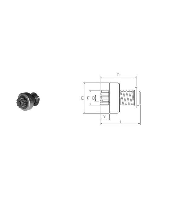 PIGNONE MOTORINO AVVIAMENTO FIAT 124 SPIDER 131 132 ARGENTA RITMO UNO LANCIA 