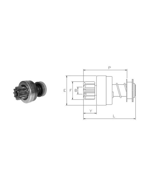 PIGNONE MOTORINO AVVIAMENTO OPEL BLITZ 2.1 DIESEL REKORD 2.0 2.1 DS BOSCH