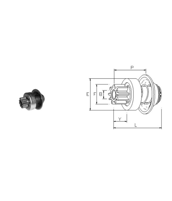 2581 4141057 PIGNONE MOTORINO AVVIAMENTO FIAT 1300 1500 C L 1600S
