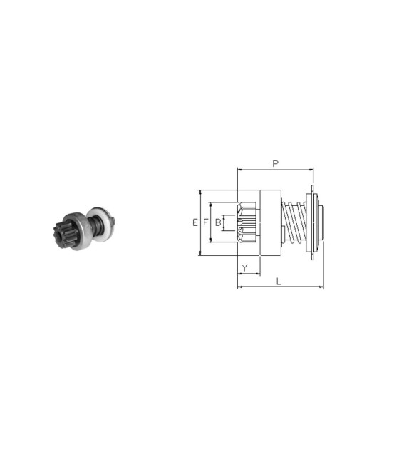 PIGNONE MOTORINO AVVIAMENTO A112 Y10 TOURING TURBO FIAT 127 PANDA 30 45 RITMO