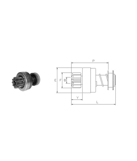 2006209466 PIGNONE MOTORINO AVVIAMENTO FORD TRANSIT 80 100 120 130 160 190 BOSCH
