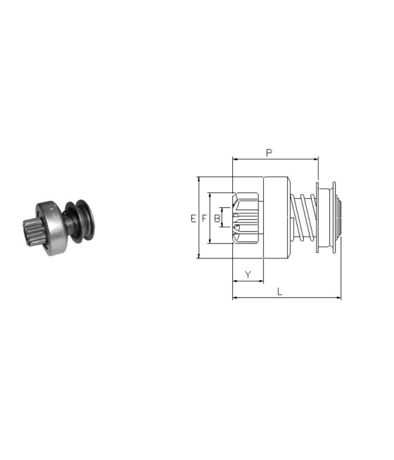 PIGNONE MOTORINO AVVIAMENTO CITROEN C 35 DIESEL H DIESEL HY DIESEL FIAT 242 DS