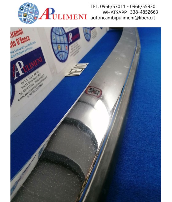 PARAURTI ANTERIORE CROM. C/GOMMA PER FIAT 124 SPECIAL T 74 (CON SEGNI DEL TEMPO)